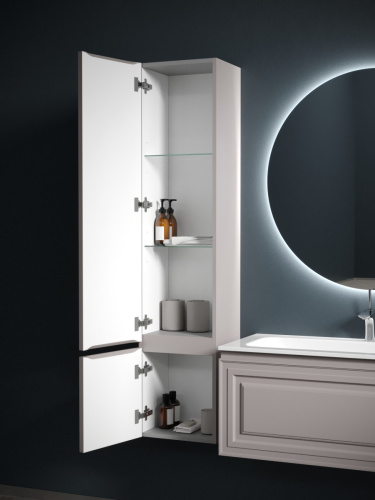 Шкаф-пенал Sancos Very PVR35LSM 40х160 подвесной цвет коричневый - фото 3